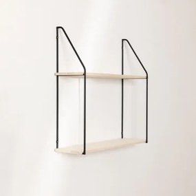 Wandrek ↔︎ 65 Cm Van Hout En Staal Arison 2 Planken Plank - Sklum