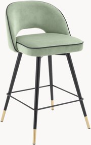 Fluwelen barstoelen Cliff, 2-delig