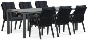 Tuinset 6 personen 220 cm Aluminium/rope Grijs Lifestyle Garden Furniture Verona/Mateo