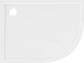 Mexen Flow kwartronde asymmetrische slanke douchebak links 90 x 80 cm, wit glans - 46Q108090L