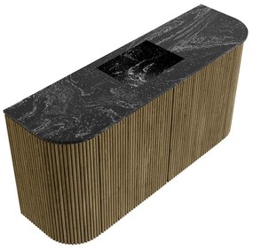 Mondiaz Joya DLux 85cm toiletmeubel ronding links/rechts dusk met wastafel faye midden zonder kraangat lava