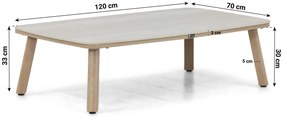 Stoel en Bank Loungeset 5 personen Aluminium Taupe  Santika Furniture Santika