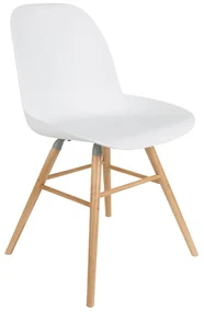 Zuiver Albert Kuip Witte Kuipstoel Met Houten Poten