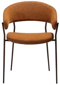 Dan-Form Reboot Eetkamerstoel Met Ronde Rug Boucle Pumpkin Spice Oranje