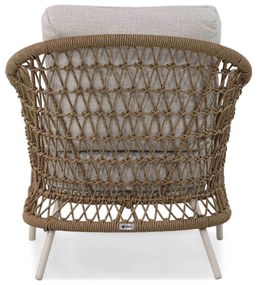 Stoel en Bank Loungeset 5 personen Wicker/Aluminium/Aluminium/wicker Taupe  Coco Bali
