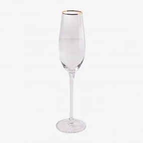 Set van 4 glazen champagneglazen 22 cl Arely Transparant - Sklum