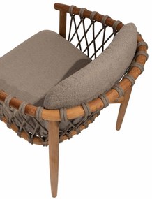 4 Seasons Outdoor Nora dining chair naturel teak  Tuinstoel    beige weerbestendig