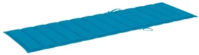 vidaXL Ligbed met kussen massief acaciahout