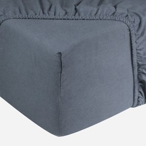 Hoeslaken Jersey – 100% katoen – 140×200 – blauw melange