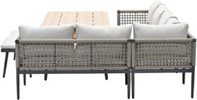 Garden Impressions Burela lounge dining set 6-delig rechts - taupe