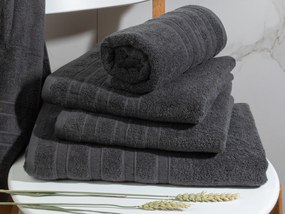 Handdoek DoubleLife  Recycled Cotton Collectie– 4 stuks – 70×140 – anthracite