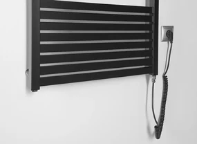 Sapho Tondi elektrische radiator zwart mat 60x169cm 800W