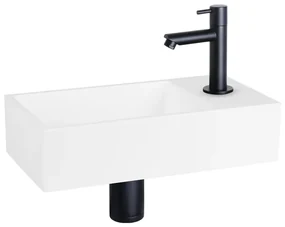 Differnz fonteinset - 36x18.5x9cm - Rechthoek - 1 kraangat - Wit 38.150.05