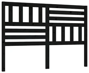 vidaXL Hoofdbord 141x4x100 cm massief grenenhout zwart