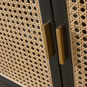 Webbing Dressoir Zwart 150 Cm - 150x45x76cm.