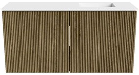 Mondiaz Joya 80cm toiletmeubel dusk met wastafel faye rechts zonder kraangat talc