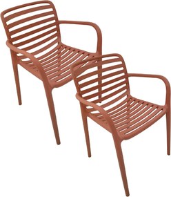 Garden Impressions Mees tuinstoel terra - 2 stuks