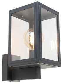 Smart buitenwandlamp met dimmer grijs incl. Smart G95 - Sutton Up Klassiek / Antiek, Landelijk / Rustiek, Retro E27 IP44 Buitenverlichting kubus / vierkant vierkant