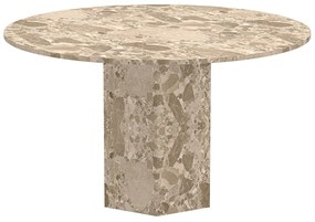 Ronde Eettafel Latte Marmer - 130 X 130cm.