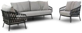 Stoel en Bank Loungeset 5 personen Aluminium/Rope Grijs  4 Seasons Outdoor Seasons