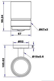 Plieger Vigo glashouder met glas geborsteld chroom