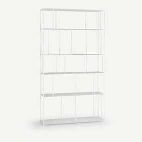 Boekenrek in staal Parallel, grote breedte