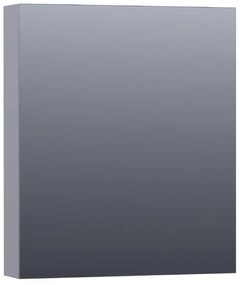 BRAUER Plain Spiegelkast - 60x70x15cm - 1 linksdraaiende spiegeldeur - MDF - mat grijs SK-PL60LMG