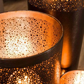 Ronde Vloerlamp Zwart Nickel Metaal 90 Cm