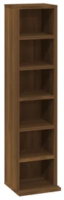 vidaXL Cd-kast 21x20x88 cm bewerkt hout bruineikenkleurig