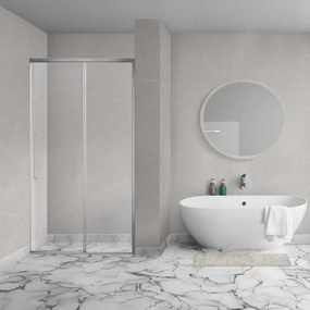 Aqua Vista Lokla Linea nisdeur - 100x200cm - incl. montageset - geborsteld rvs R-MB-LC100-SCX