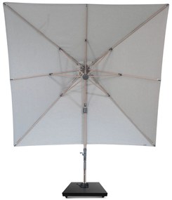Zweefparasol  3x3m S2 Excellent (excl. voet) Grijs-antraciet Camello Luna