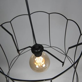 Retro hanglamp zwart 50 cm - Granny Frame