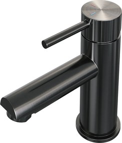Brauer Stripe wastafelkraan model A met ColdStart gunmetal geborsteld PVD