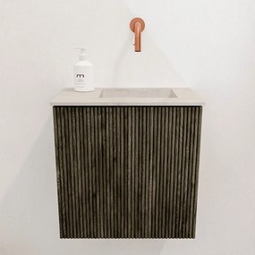 Mondiaz Joya DLux 40cm toiletmeubel shadow met wastafel faye rechts zonder kraangat ostra