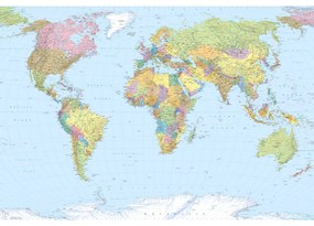 Komar Fotobehang World Map XXL 368x248 cm XXL4-038
