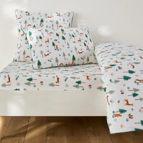 Hoeslaken voor kinderen, flanel, omslag 25 cm, dierenprint, GRIZZLY