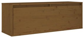 vidaXL Wandkast 100x30x35 cm massief grenenhout honingbruin