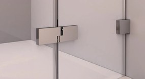Polysan Fortis Edge hoekcabine met draaideur rechts helder glas 100x100cm chroom