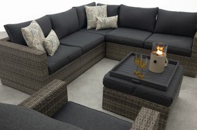 Atlanta wicker loungeset 5-delig – Organic grey - Garden impressions