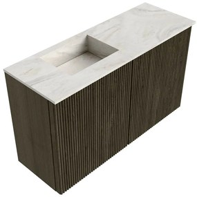 Mondiaz Joya DLux 70cm toiletmeubel shadow met wastafel faye links zonder kraangat ostra