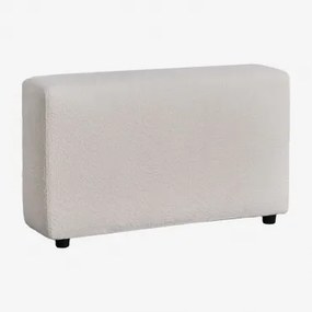 Linker Hoge Armleuning ↑65 Cm Voor Modulaire Bank Bruna Bouclé Wit - Sklum