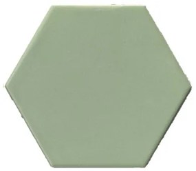 Terre D'Azur Hexagonale vloertegel licht groen 15x17cm hexagon F43
