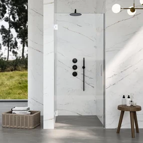 Saniclass Neptune 5000 Douchedeur - 85x200cm - profielloos veiligheidsglas - anti kalk - chroom NWA6211-85