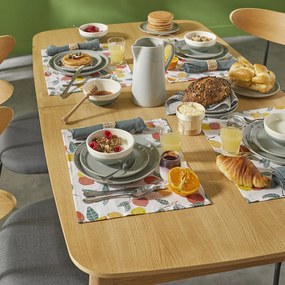 Set van 2 placemats, gecoat katoen, Citron