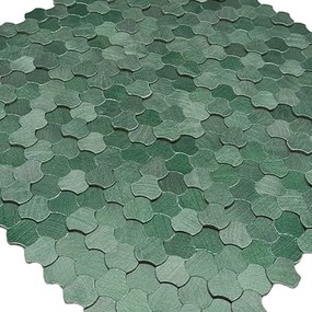 Zelfklevende Mozaïektegels Metaal | Driepas 3D Donkergroen | 30,5×29,6 cm | Keuken, Bad &amp; WC