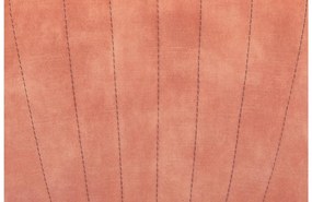 Goossens Eetkamerstoel Rob roze velvet stof met armleuning, urban industrieel