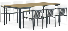 Tuinset 4 personen 200 cm Aluminium Grijs Santika Furniture Santika