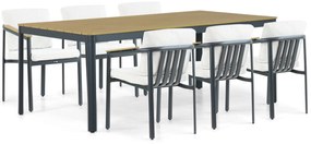Tuinset 4 personen 200 cm Aluminium Grijs Santika Furniture Santika