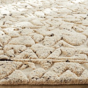 Handgestrikt vloerkleed, zuivere wol met reliëf, Agnix