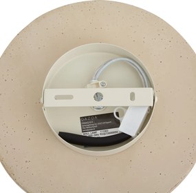 Japandi wandlamp naturel steen rond met opaal glas - Josie